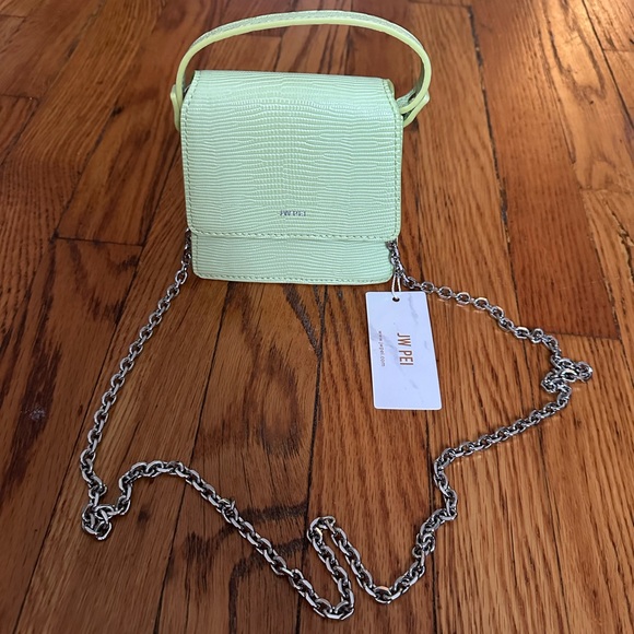 JW Pei Fae Mini Green Croc w/Removable Chain - Picture 2 of 5